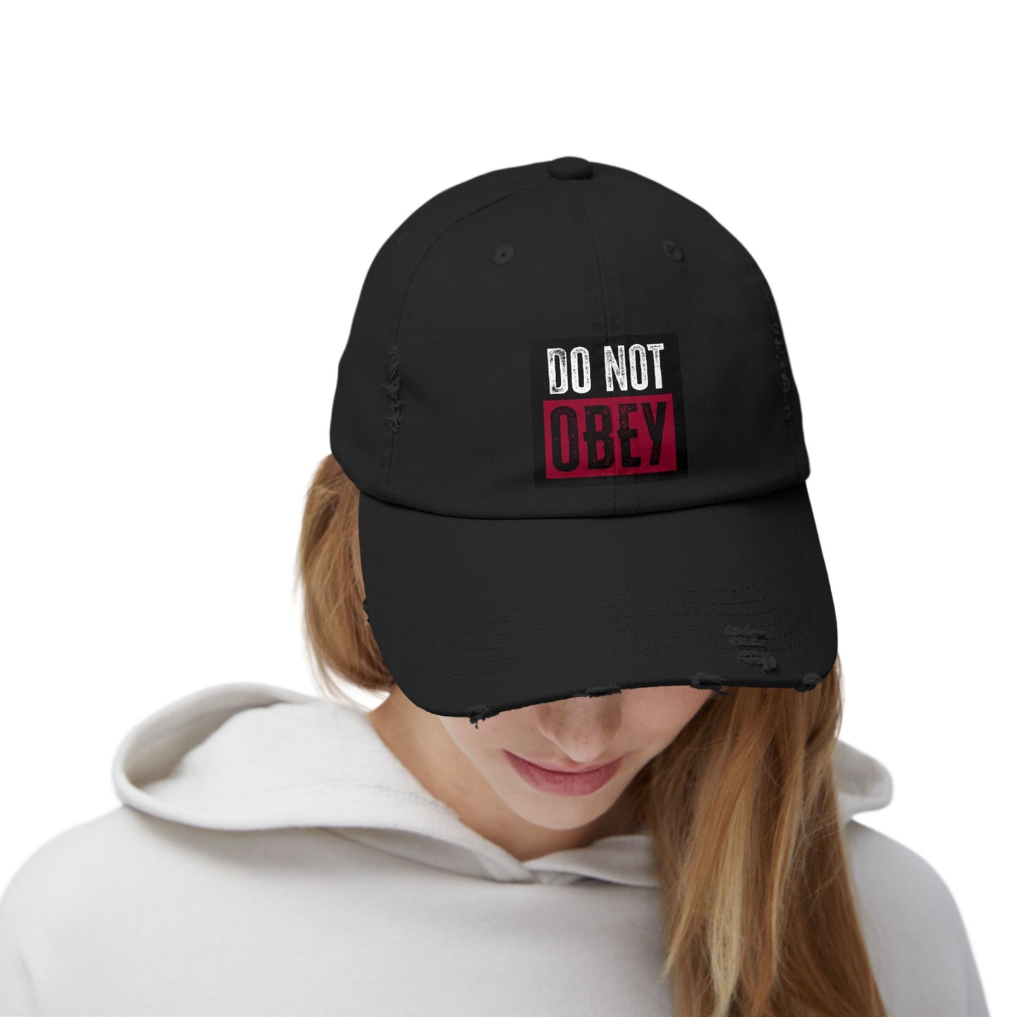Do Not Obey - Unisex Distressed Cap